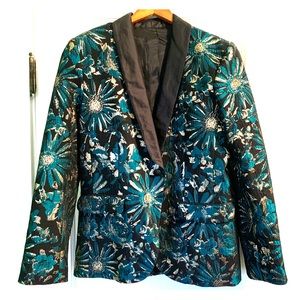 Mr Turk Green and Gold Blazer